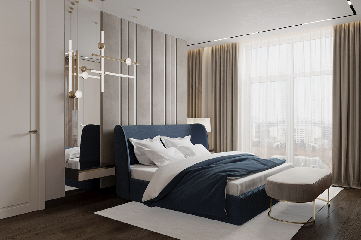 Дизайн интерьера спальни в современном стиле 