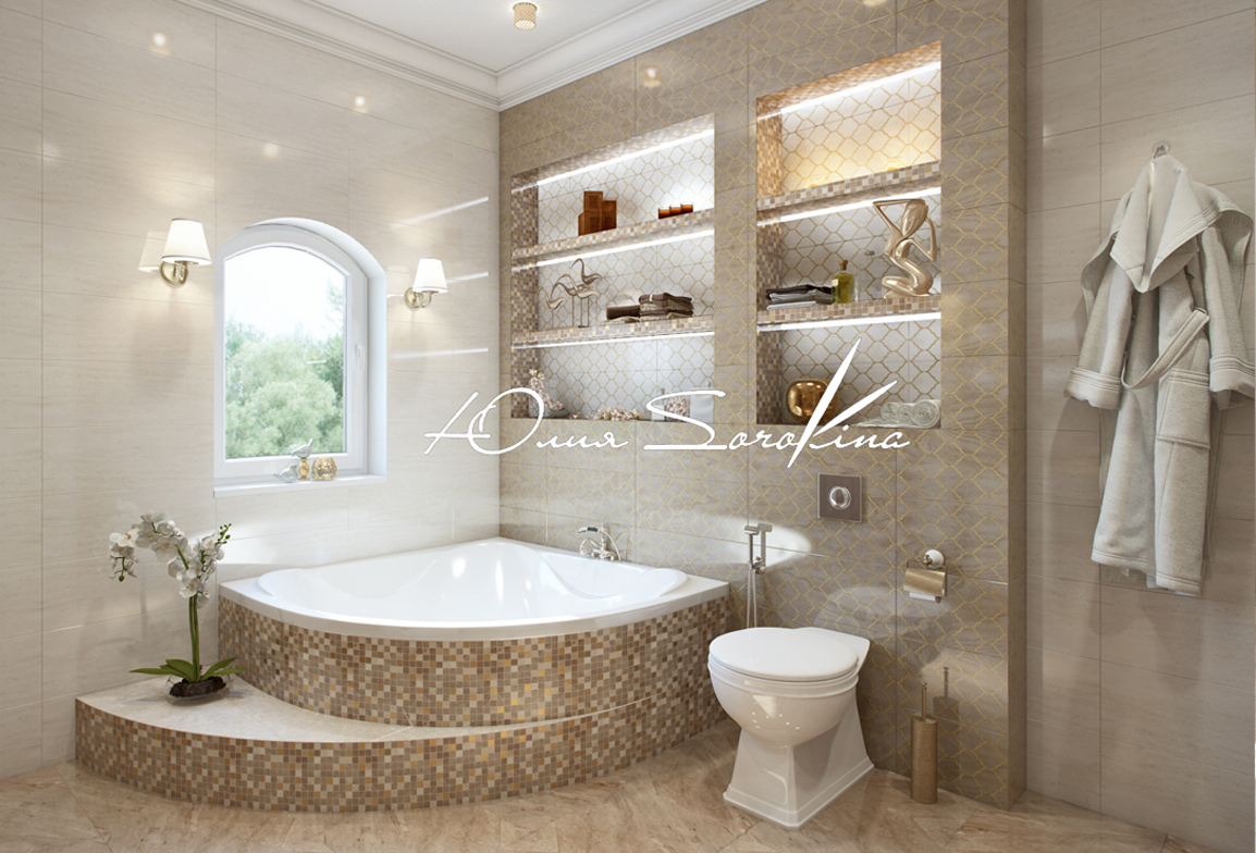 Дизайн ванной в классическом стиле 